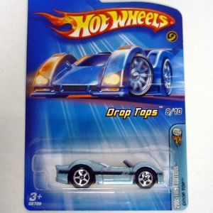 Hot Wheels Drop Top #028 Drop Tops 8/10 Blue Die-Cast Car 2005